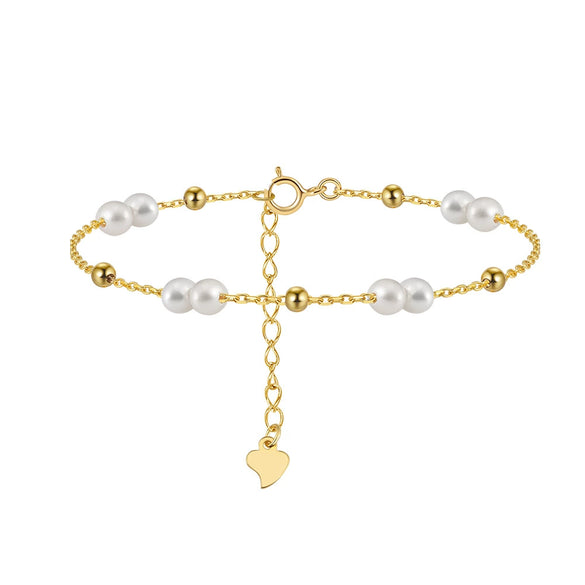 Wholesale Women's Simple Geometric Gold Plated 925 Silver Bracelet Jewelry