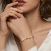 Wholesale Women's Simple Geometric Gold Plated 925 Silver Bracelet Jewelry