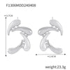 Wholesale Women's Simple Geometric Goldplated Titanium Steel Shell Beads Earrings With Imitation Pearl Casting Design
