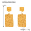 Wholesale Women's Simple Geometric Goldplated Titanium Steel Shell Beads Earrings With Imitation Pearl Casting Design
