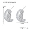 Wholesale Women's Simple Geometric Goldplated Titanium Steel Shell Beads Earrings With Imitation Pearl Casting Design