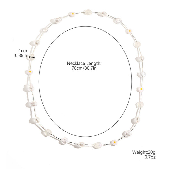 Wholesale Women's Simple Geometric Heart Artificial Crystal Handmade Long Necklace Accessories