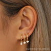 Wholesale Women's Simple Geometric Heartshaped Copper Real Gold Plated Earrings
