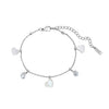 Wholesale Women's Simple Geometric Heartshaped Stainless Steel 18K Electroplated Anklet