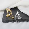 Wholesale Women's Simple Geometric Hollow Ring Copper Electroplated