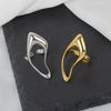 Wholesale Women's Simple Geometric Hollow Ring Copper Electroplated