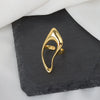 Wholesale Women's Simple Geometric Hollow Ring Copper Electroplated