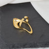 Wholesale Women's Simple Geometric Hollow Ring Copper Electroplated