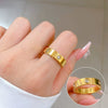 Wholesale Women's Simple Geometric Inlaid Zircon Copper Ring