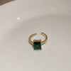 Wholesale Women's Simple Geometric Inlaid Zircon Copper Ring