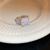 Wholesale Women's Simple Geometric Inlaid Zircon Copper Ring