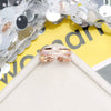 Wholesale Women's Simple Geometric Inlaid Zircon Copper Ring