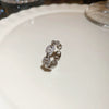 Wholesale Women's Simple Geometric Inlaid Zircon Copper Ring