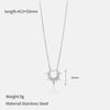 Wholesale Women's Simple Geometric 18K Gold Electroplated Stainless Steel Sun Necklace With Ochain