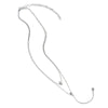 Wholesale Women's Simple Geometric 18K Stainless Steel Electroplated Double Stacked Tassel Necklace