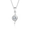 Wholesale Women's Simple Geometric Moissanite Diamond S925 Silver Pendant Necklace With Cross Chain