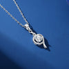 Wholesale Women's Simple Geometric Moissanite Diamond S925 Silver Pendant Necklace With Cross Chain