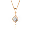 Wholesale Women's Simple Geometric Moissanite Diamond S925 Silver Pendant Necklace With Cross Chain