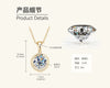 Wholesale Women's Simple Geometric Moissanite S925 Sterling Silver Pendant Necklace With Ochain Jewelry Electroplating