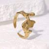 Wholesale Women's Simple Geometric Open Stainless Steel Rings With Electroplating