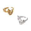 Wholesale Women's Simple Geometric Open Stainless Steel Rings With Electroplating