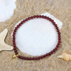 Wholesale Women's Simple Geometric Pearl And 925 Sterling Silver Anklet