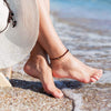 Wholesale Women's Simple Geometric Pearl And 925 Sterling Silver Anklet