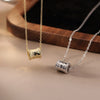 Wholesale Women's Simple Geometric Pendant Necklace S925 Sterling Silver O Word Chain Electroplating