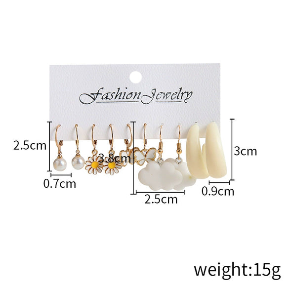 Wholesale Women's Simple Geometric Plastic And Resin Butterfly Earrings