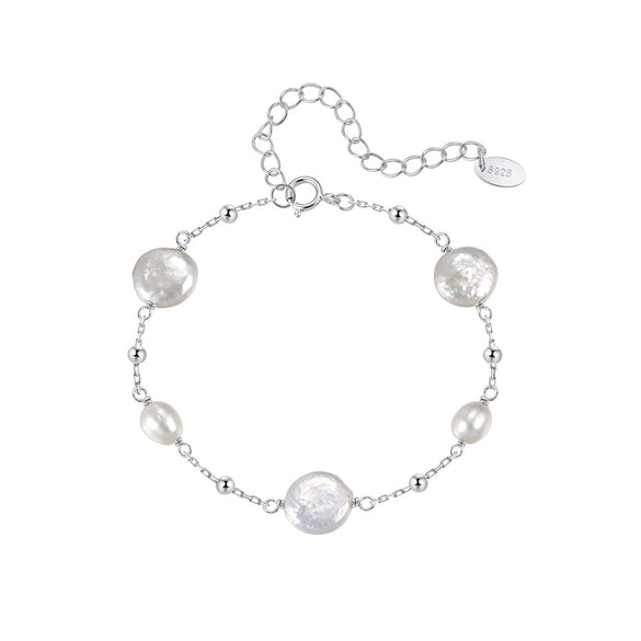 Wholesale Women's Simple Geometric S925 Silver Electroplated Bracelet