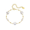 Wholesale Women's Simple Geometric S925 Silver Electroplated Bracelet