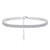 Wholesale Women's Simple Geometric S925 Sterling Silver Anklet With 4A Zircon Inlay