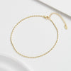 Wholesale Women's Simple Geometric S925 Sterling Silver Anklet