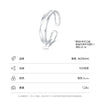 Wholesale Women's Simple Geometric S925 Sterling Silver Double Layer Line Opening Adjustable Ring With Electroplating