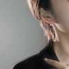 Wholesale Women's Simple Geometric S925 Sterling Silver Moissanite Fourclaw Tassel Earrings Set With Diamonds