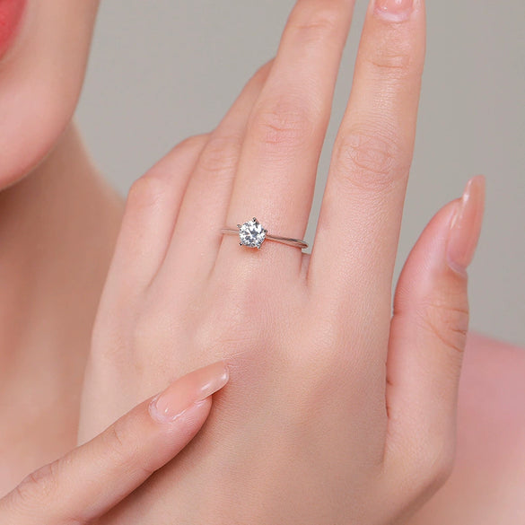 Wholesale Women's Simple Geometric S925 Sterling Silver Ring
