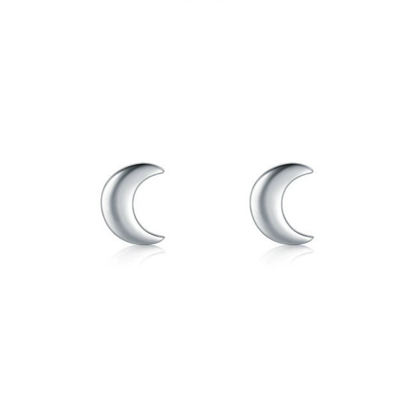 Wholesale Women's Simple Geometric S925 Sterling Silver Star Moon Triangle Earrings Platinum Plated Antiallergy Jewelry