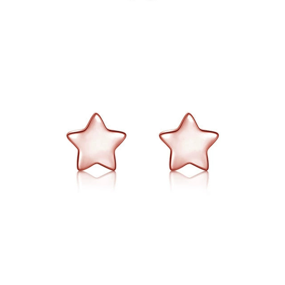 Wholesale Women's Simple Geometric S925 Sterling Silver Star Moon Triangle Earrings Platinum Plated Antiallergy Jewelry
