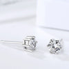 Wholesale Women's Simple Geometric S925 Sterling Silver Zircon Inlaid Stud Earrings