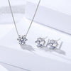 Wholesale Women's Simple Geometric S925 Sterling Silver Zircon Inlaid Stud Earrings