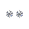 Wholesale Women's Simple Geometric S925 Sterling Silver Zircon Inlaid Stud Earrings