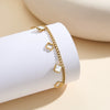 Wholesale Women's Simple Geometric Shell Flower Hollow Four Leaf Clover Titanium Steel And Stainless Steel Anklet