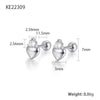 Wholesale Women's Simple Geometric 925 Silver Earrings With Zircon