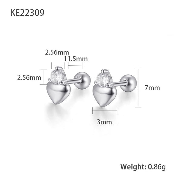 Wholesale Women's Simple Geometric 925 Silver Earrings With Zircon