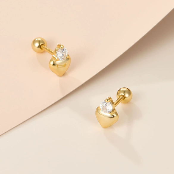 Wholesale Women's Simple Geometric 925 Silver Earrings With Zircon