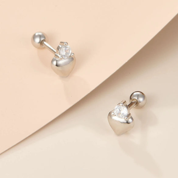 Wholesale Women's Simple Geometric 925 Silver Earrings With Zircon