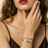 Wholesale Women's Simple Geometric Silver Electroplated Baroque Natural Pearl Bracelet
