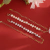 Wholesale Women's Simple Geometric Silver Electroplated Baroque Natural Pearl Bracelet