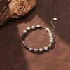 Wholesale Women's Simple Geometric 925 Silver Electroplated Bracelet With Black And White Contrast