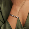 Wholesale Women's Simple Geometric 925 Silver Electroplated Bracelet With Black And White Contrast